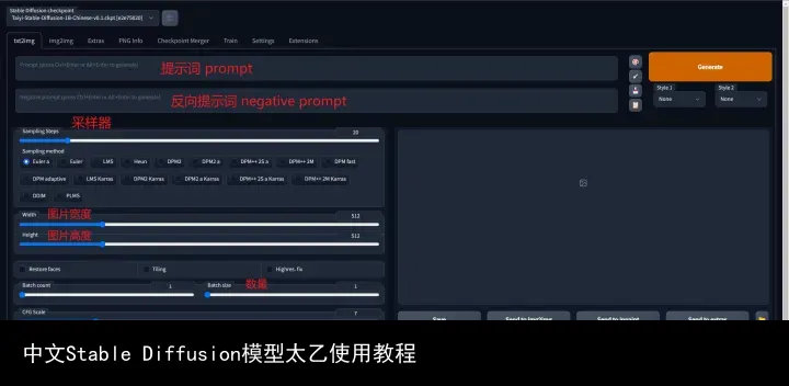 中文Stable Diffusion模型太乙使用教程