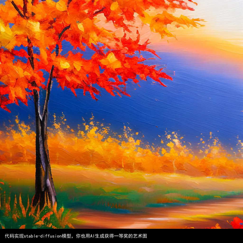 代码实现stable-diffusion模型,你也用AI生成获得一等奖的艺术图