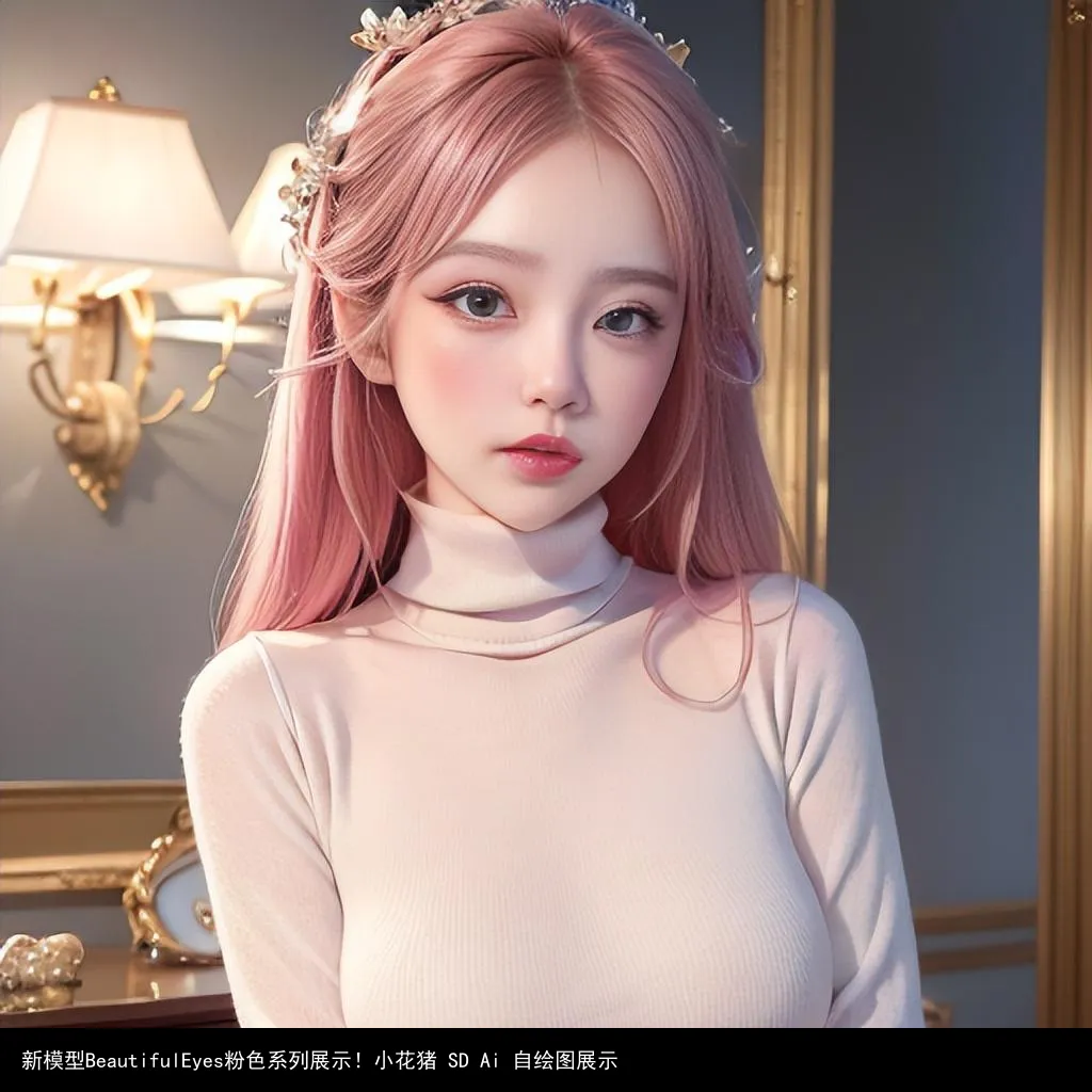 新模型BeautifulEyes粉色系列展示!小花猪 SD Ai 自绘图展示