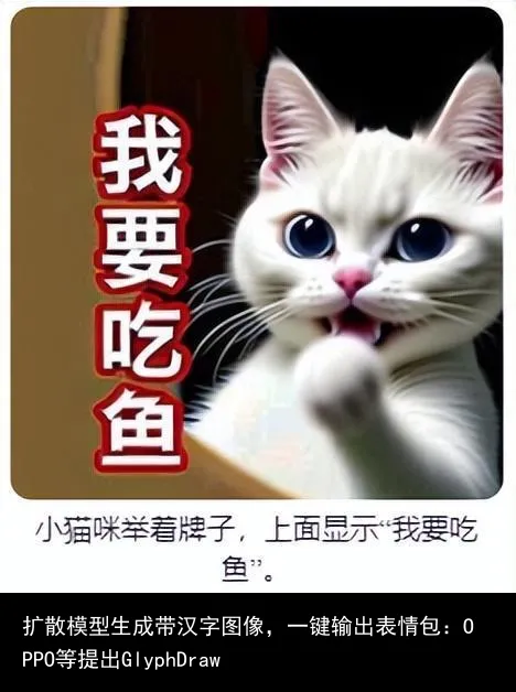 扩散模型生成带汉字图像,一键输出表情包:OPPO等提出GlyphDraw