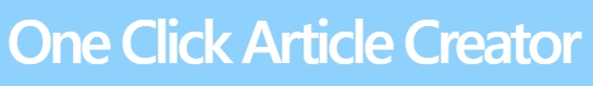 One Click Article Creator